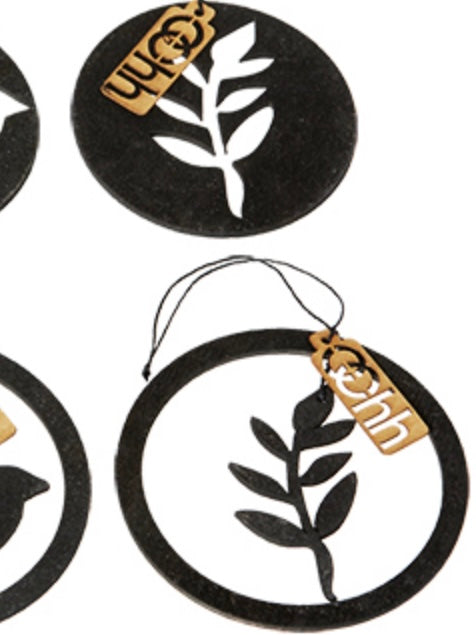 Holzanhänger, in 3 Farben und Motiven