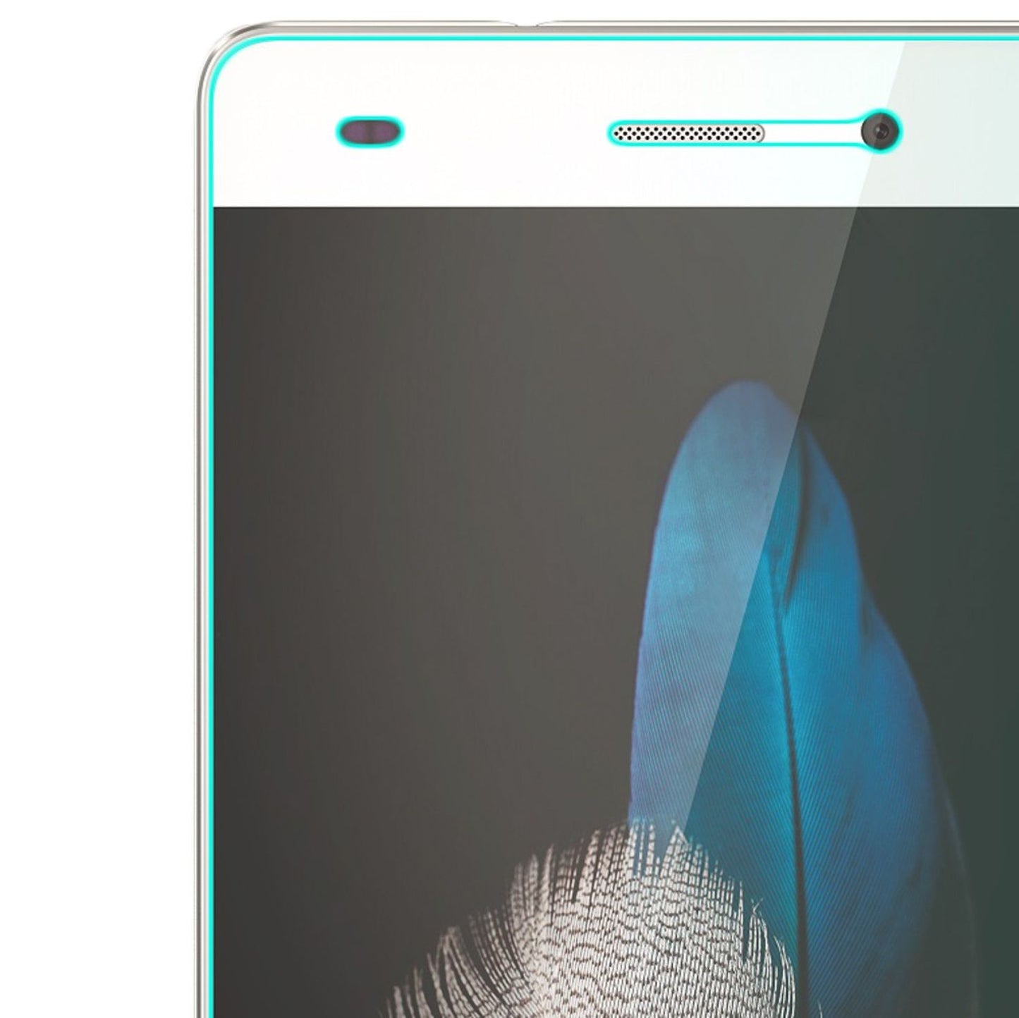 NALIA Schutzglas für Huawei P8 Lite, 9H Full Cover Displayschutz Tempered Glass