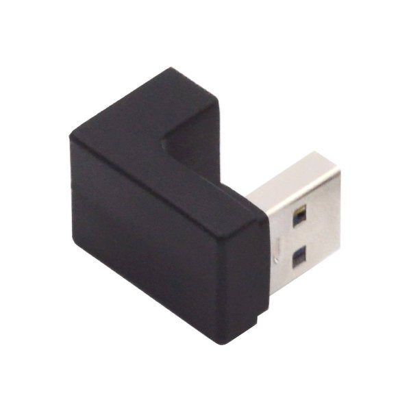 SYSTEM-S USB 3.0 Gen 2 U Turn 180° Adapter Typ A Buchse zu Stecker Kabel in Schwarz