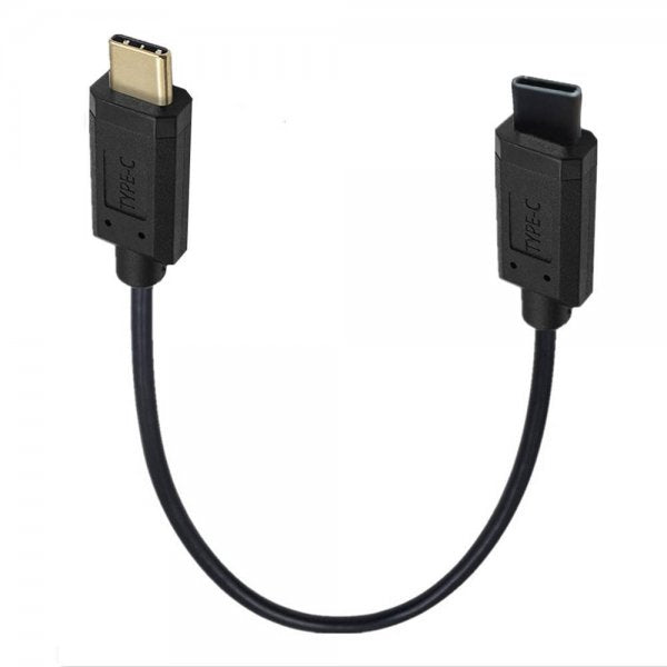 SYSTEM-S USB 3.1 Gen 2 Type C snúra 30 cm karlkyns í karlkyns 10 Gbit/s 100W rispuvörn horn