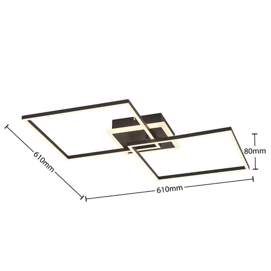 B-grade Lindby Edani LED ceiling lamp, pendant lamp, ceiling light, light fixture, LED lamp, 29 W 