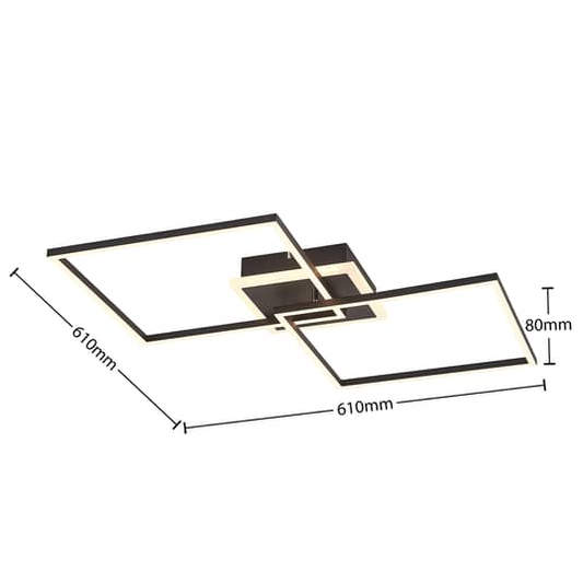 B-grade Lindby Edani LED ceiling lamp, pendant lamp, ceiling light, light fixture, LED lamp, 29 W 