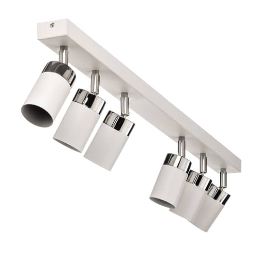 B-grade Euluna ceiling spotlight Joker white silver 6 lights. Ceiling spotlight ceiling lamp. 