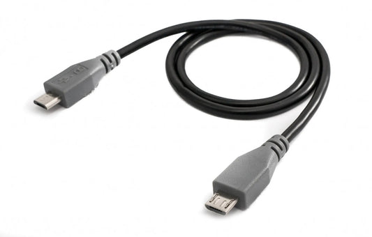 SYSTEM-S USB 2.0 cable 50 cm Micro B male to male adapter black