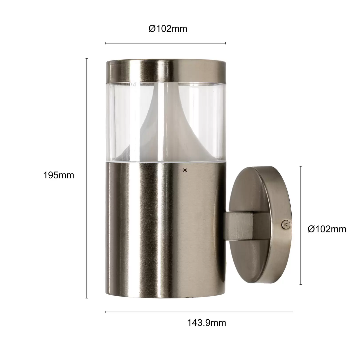 B-flokks Arcchio Rudolfine útiveggljós V4 A ryðfrítt stál veggljós S545