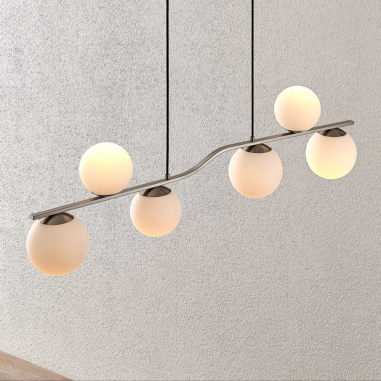 B-grade Lindby Avalyn pendant light, ceiling lamp, hanging lamp, white Nic299