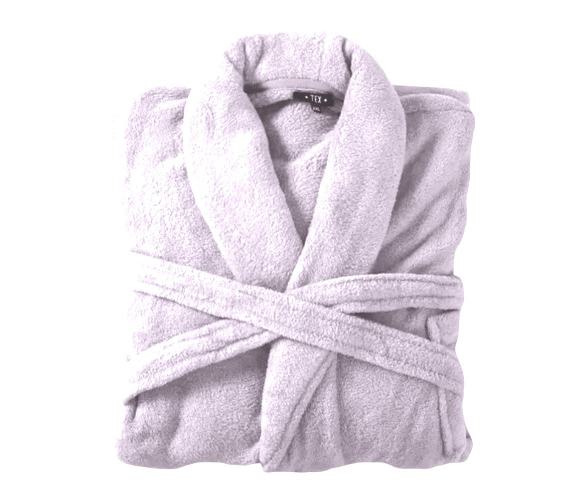 Bademantel flauschig » Saunamantel in Teddy-Plüsch Qualität » leichter/dünner Morgenmantel 100 cm lang » unisex