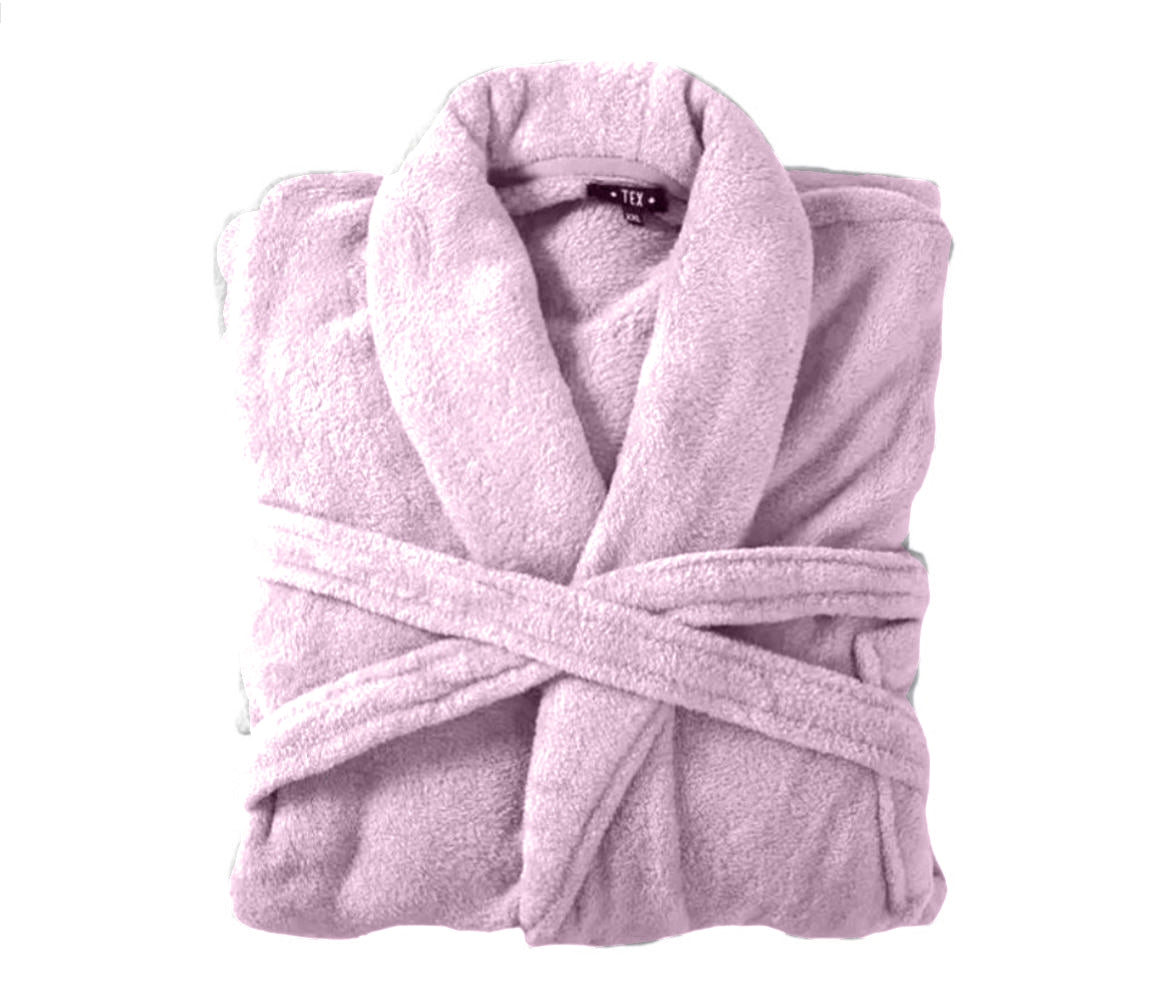 Bademantel flauschig » Saunamantel in Teddy-Plüsch Qualität » leichter/dünner Morgenmantel 100 cm lang » unisex