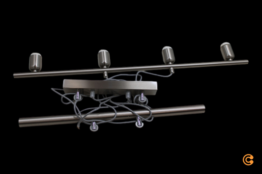 B-stock Lindby height-adjustable pendant light, decorative hanging lamp, E14 Delira 4-light, Nic98