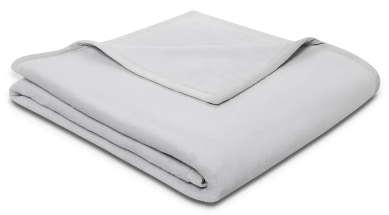 B-flokks Biederlack bómullarteppi, notalegt teppi, ísgrátt, bómull, 150x200 cm, sófateppi