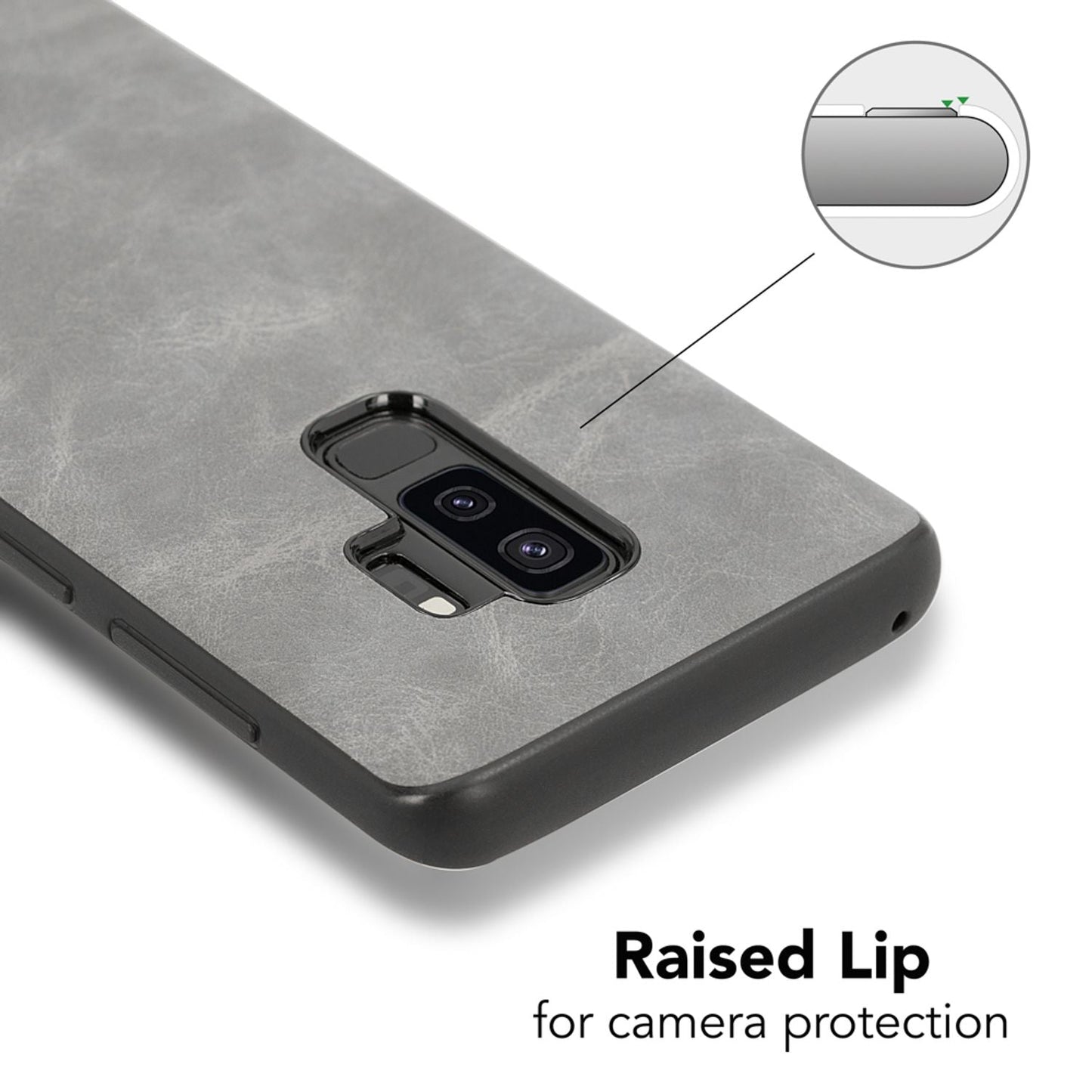 Samsung Galaxy S9 Plus gervileðurhulstur frá NALIA, þunnt verndandi símahulstur