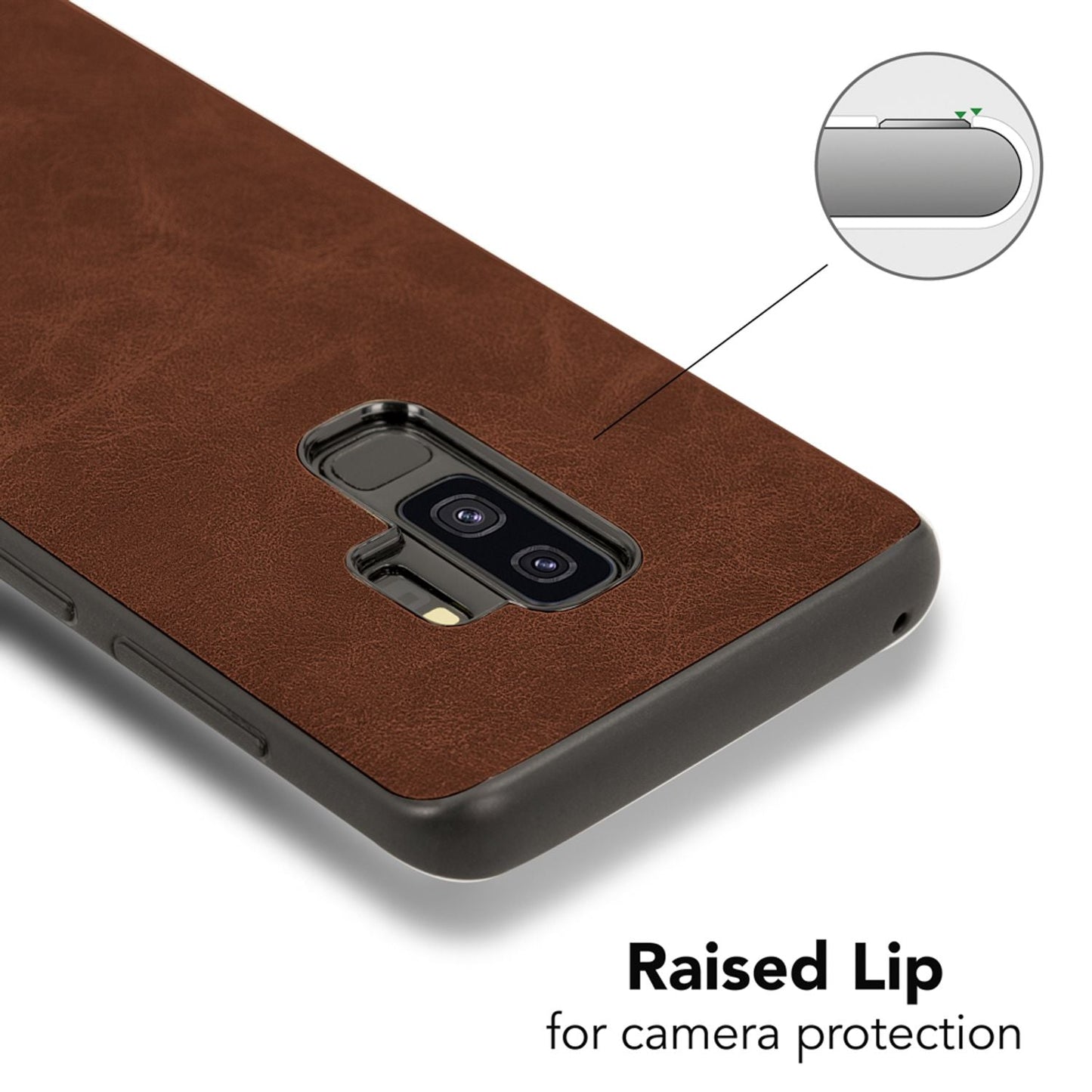 Samsung Galaxy S9 Plus gervileðurhulstur frá NALIA, þunnt verndandi símahulstur