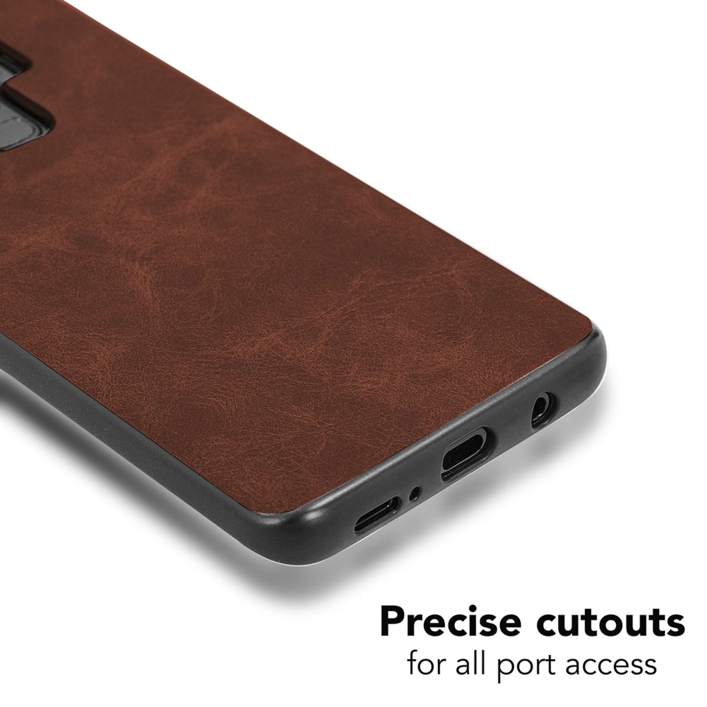 Samsung Galaxy S9 Plus gervileðurhulstur frá NALIA, þunnt verndandi símahulstur