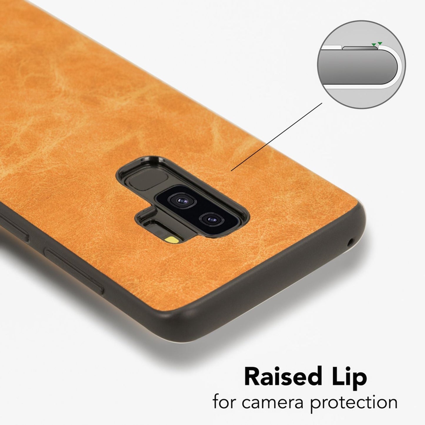 Samsung Galaxy S9 Plus gervileðurhulstur frá NALIA, þunnt verndandi símahulstur