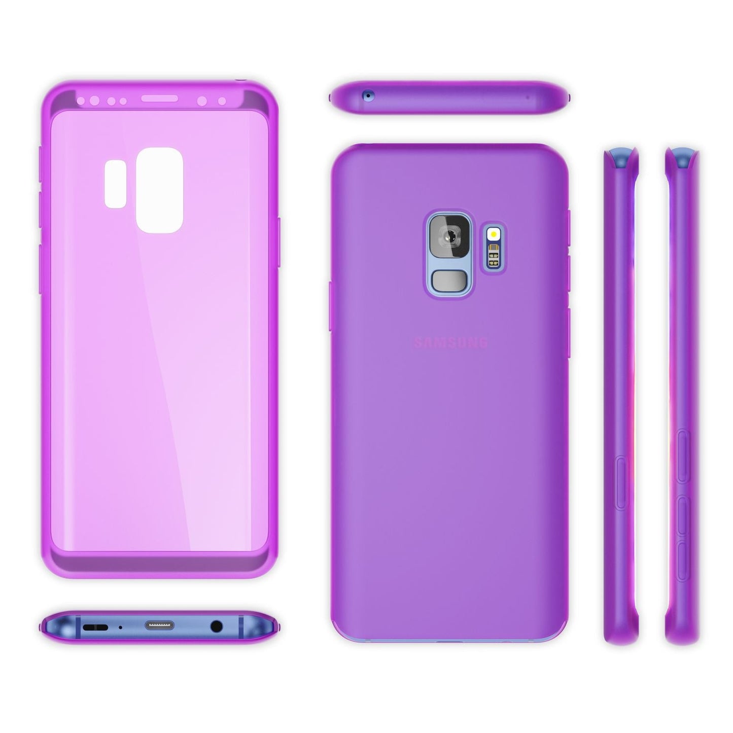 NALIA 360 Grad Handy Hülle für Samsung Galaxy S9, Full Cover Case Silikon Bumper
