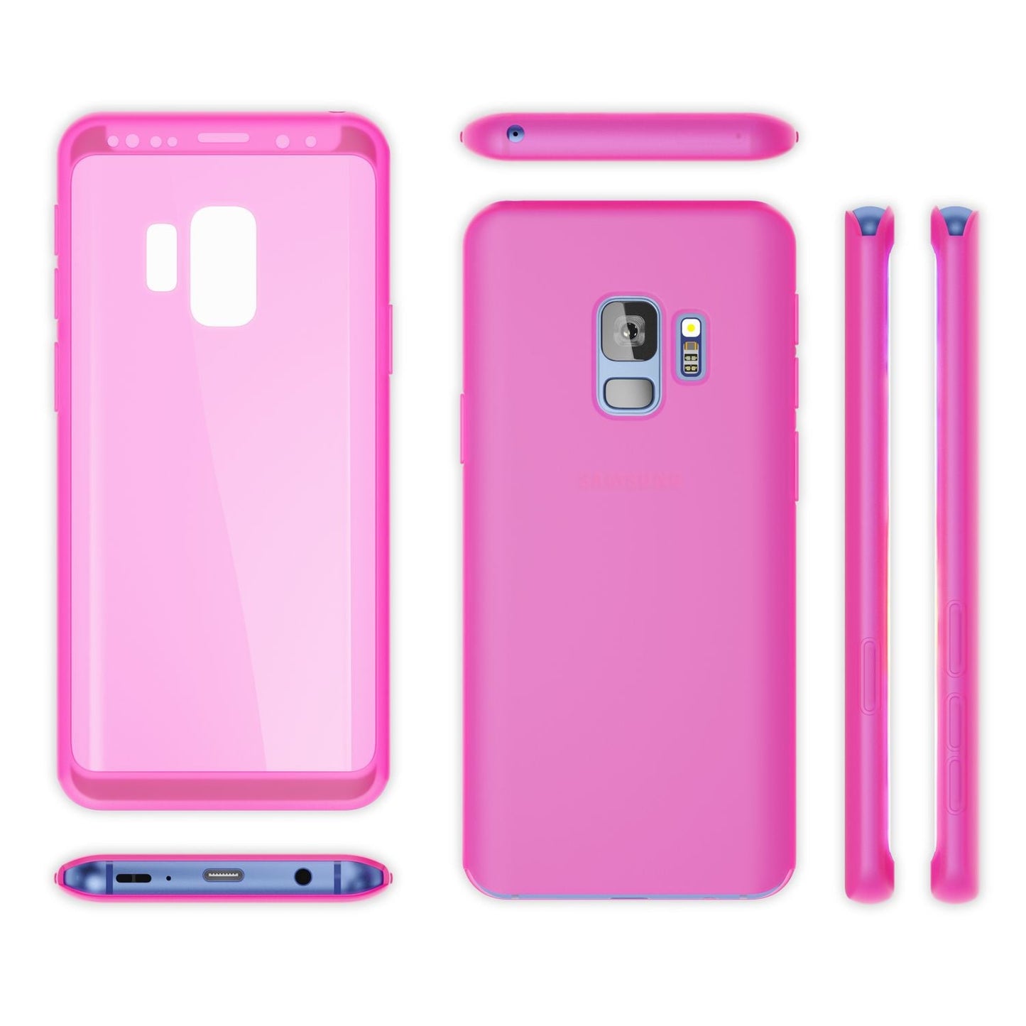 NALIA 360 Grad Handy Hülle für Samsung Galaxy S9, Full Cover Case Silikon Bumper