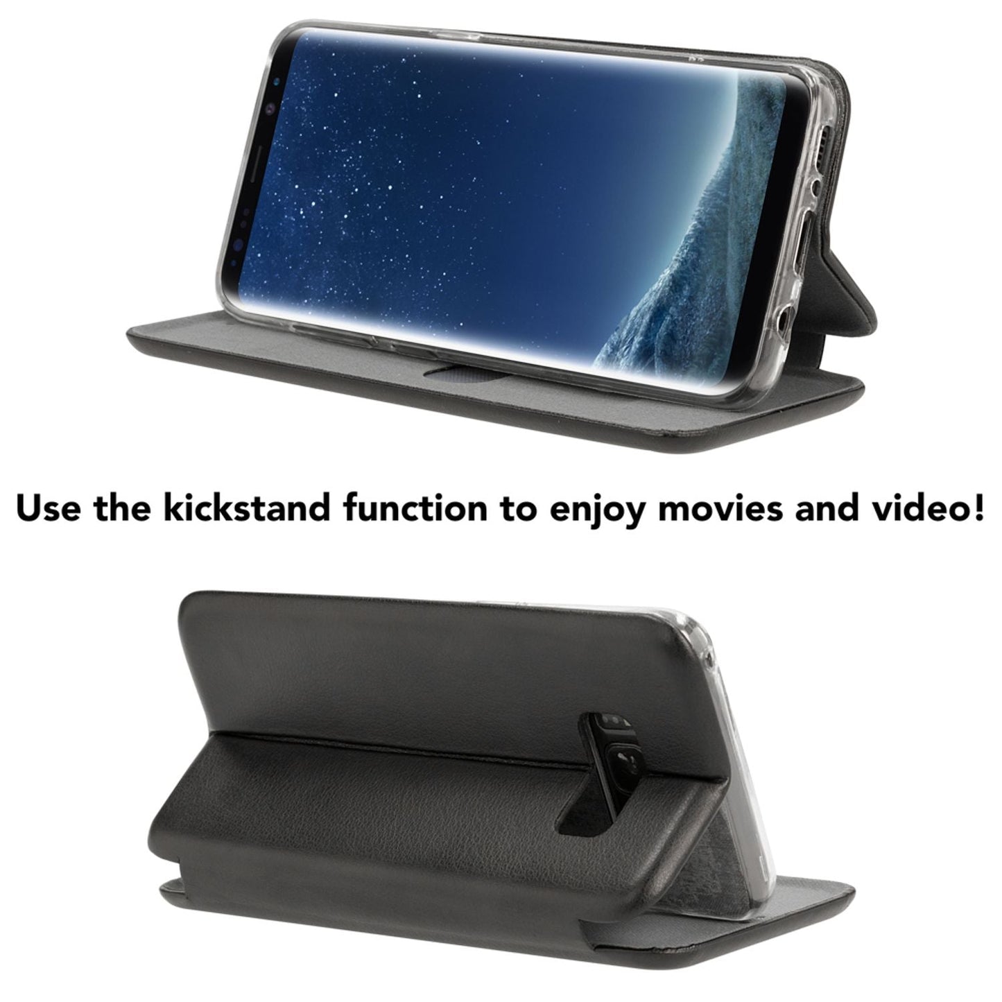 Samsung Galaxy S8 Flip Case by NALIA, Slim Phone Case Flip Case with Magnet