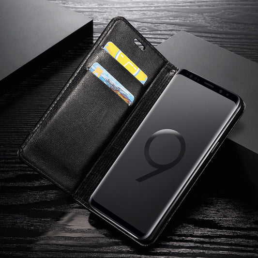 Samsung Galaxy S9 Plus Flip Case by NALIA, Faux Leather Phone Flip Case Cover