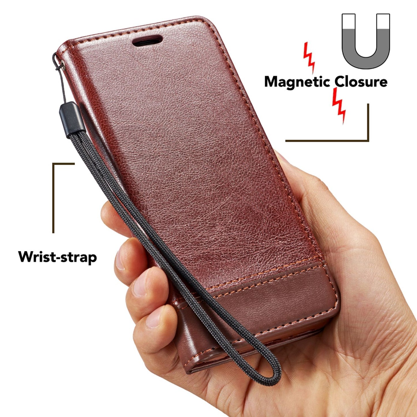 Samsung Galaxy S9 Plus Klapp Hülle von NALIA, Handy Flip Case Kunstleder Cover