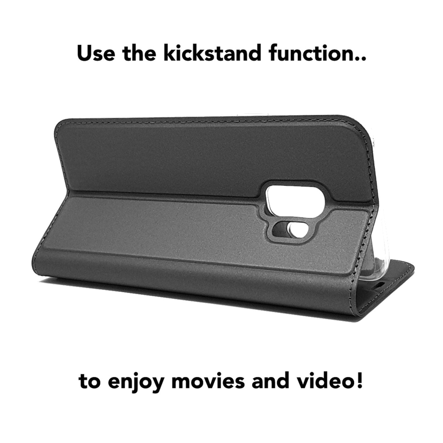 Samsung Galaxy S9 Flip Case by NALIA, Slim Kickstand Phone Case