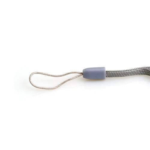 SYSTEM-S Halsband Umhängeband Trageband mit Schlaufe in Grau für Smartphone MP3-Player