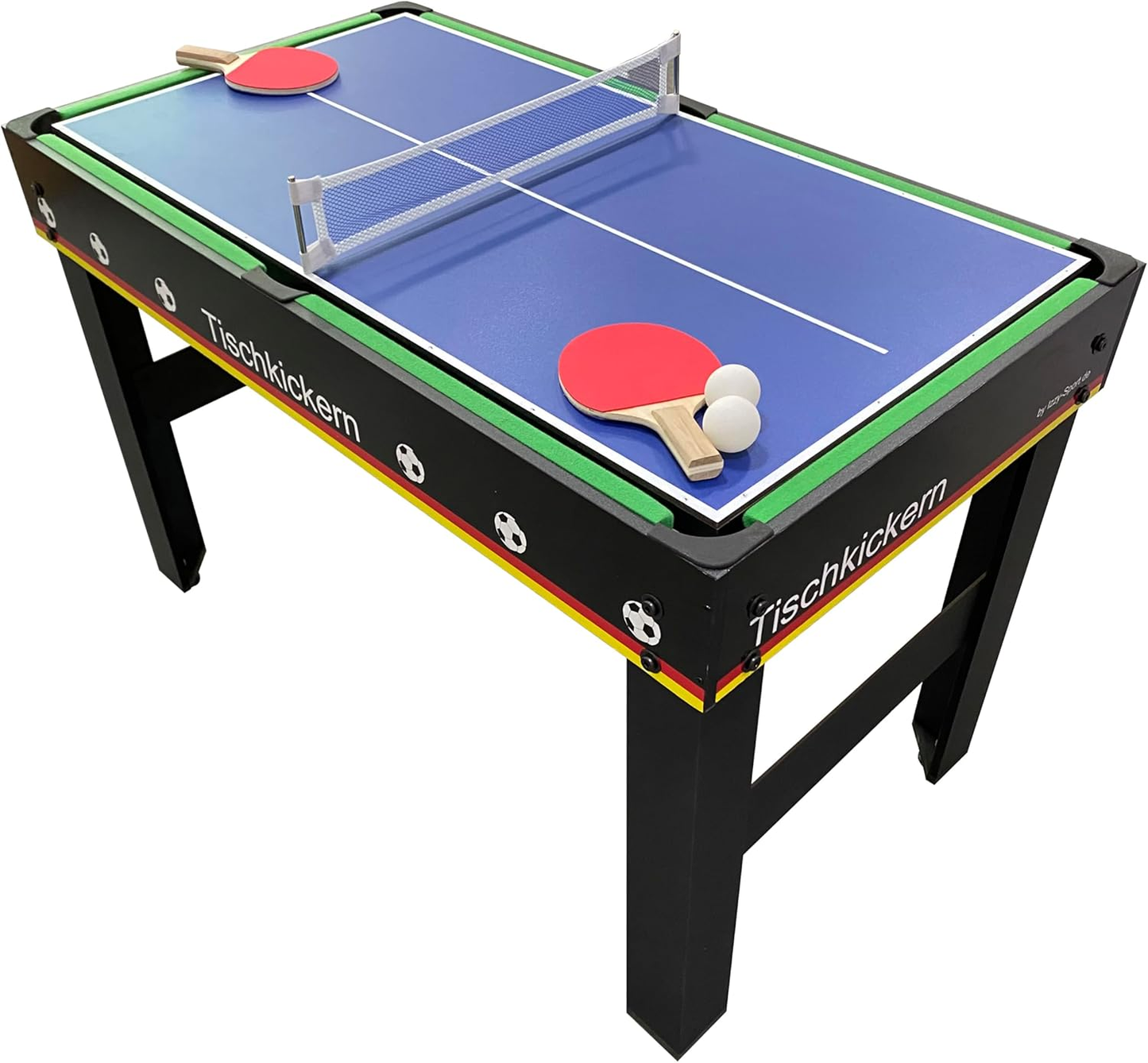 Fjölnota spilaborð frá Izzy í B-flokki, 4 í 1: borðfótbolti, billjard, borðtennis