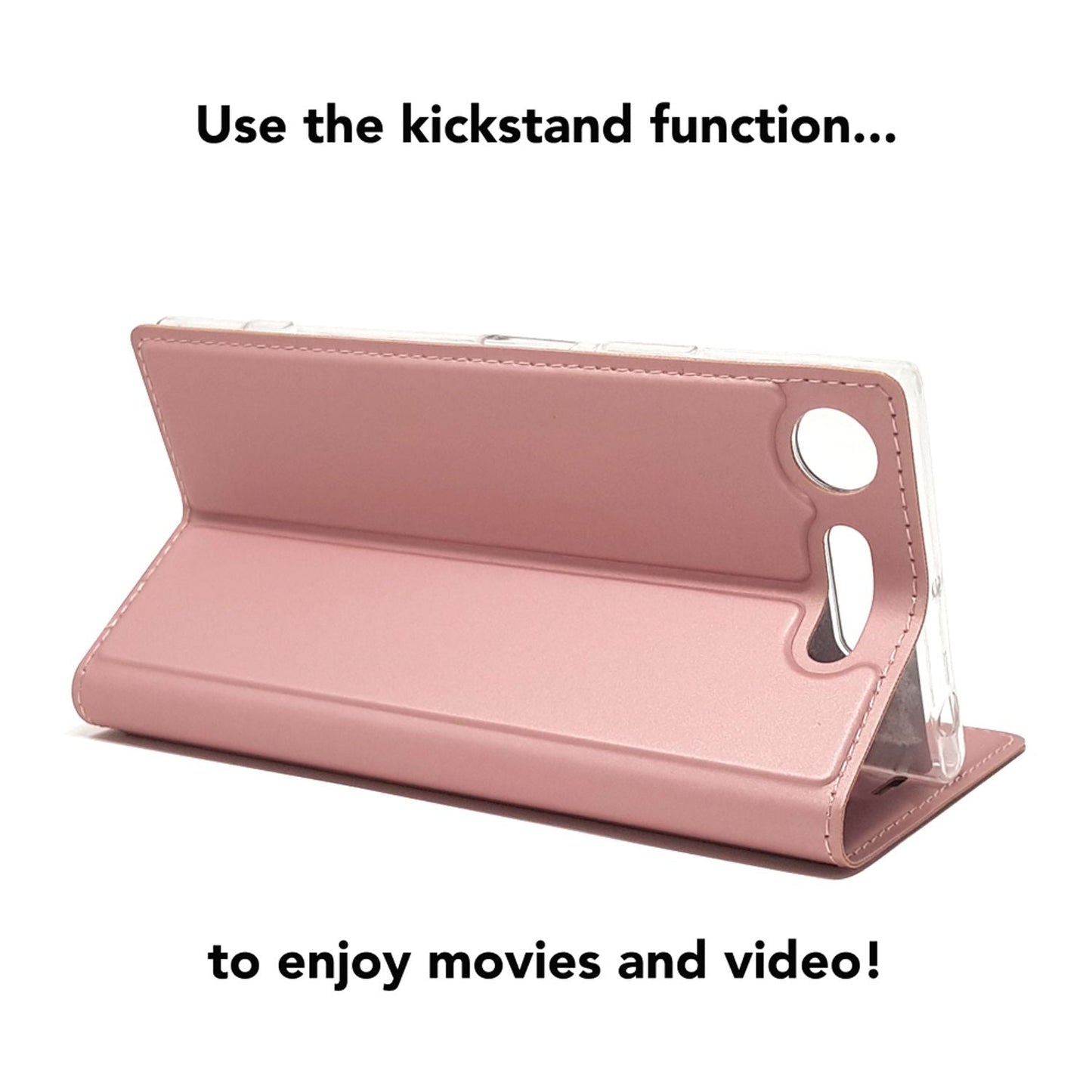 Sony Xperia XZ1 Flip hulstur frá NALIA, Þunnt standandi símahulstur sem verndar