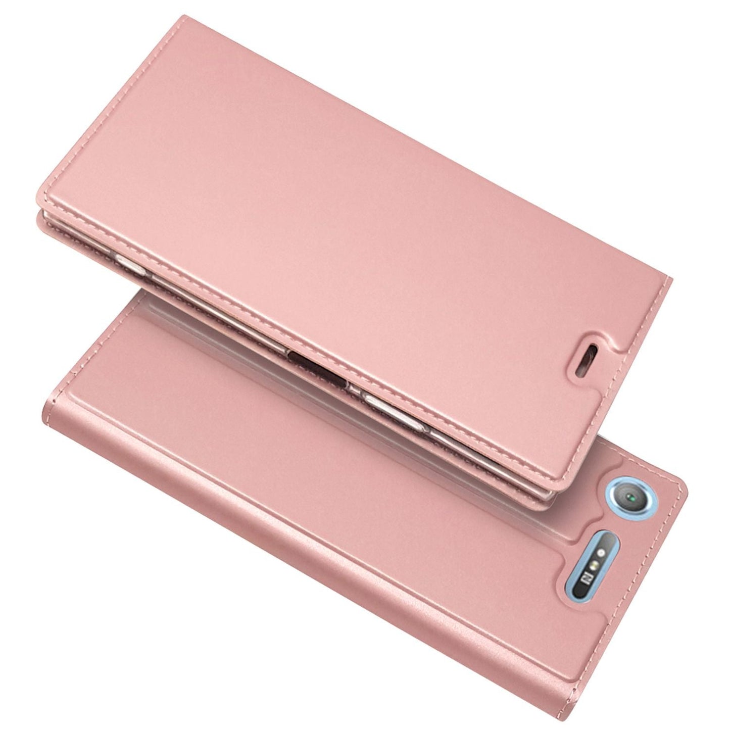 Sony Xperia XZ1 Flip hulstur frá NALIA, Þunnt standandi símahulstur sem verndar