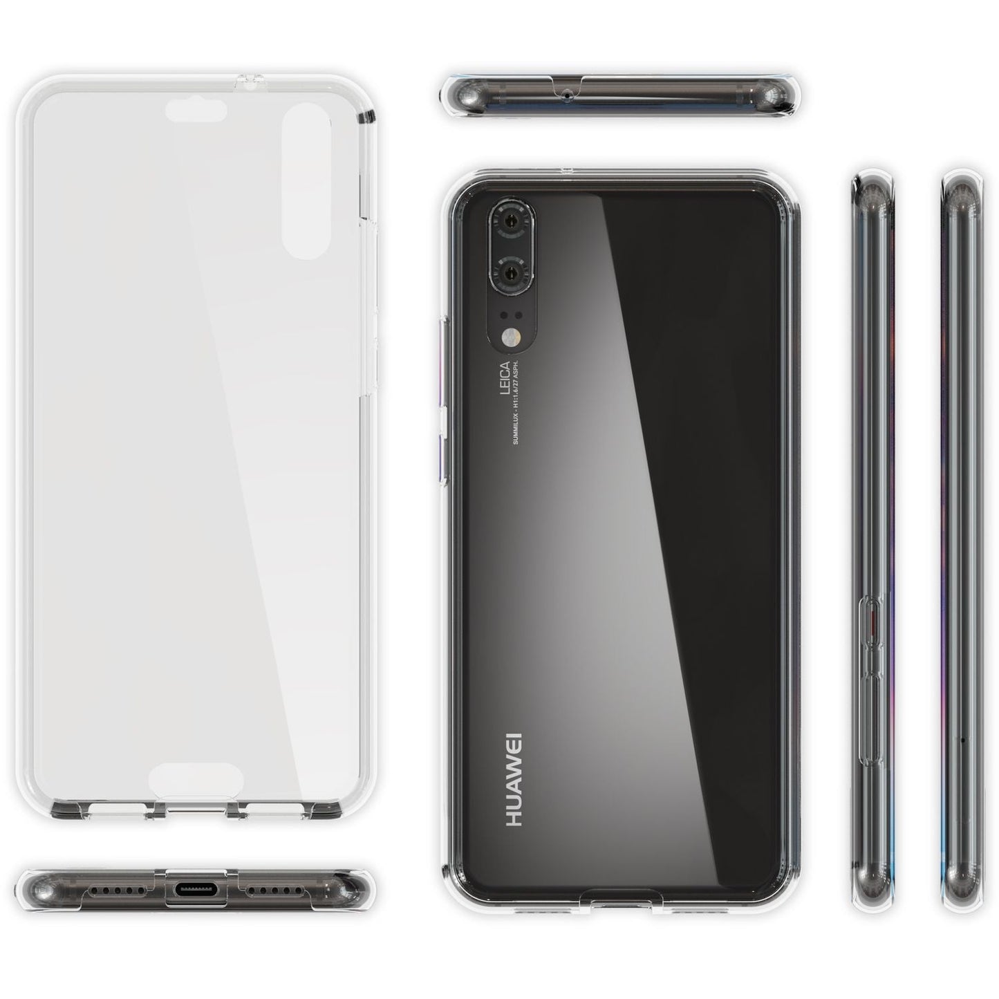 Huawei P20 360 gráðu símahulstur frá NALIA, heilhlífandi hulstur sem verndar allan hringinn