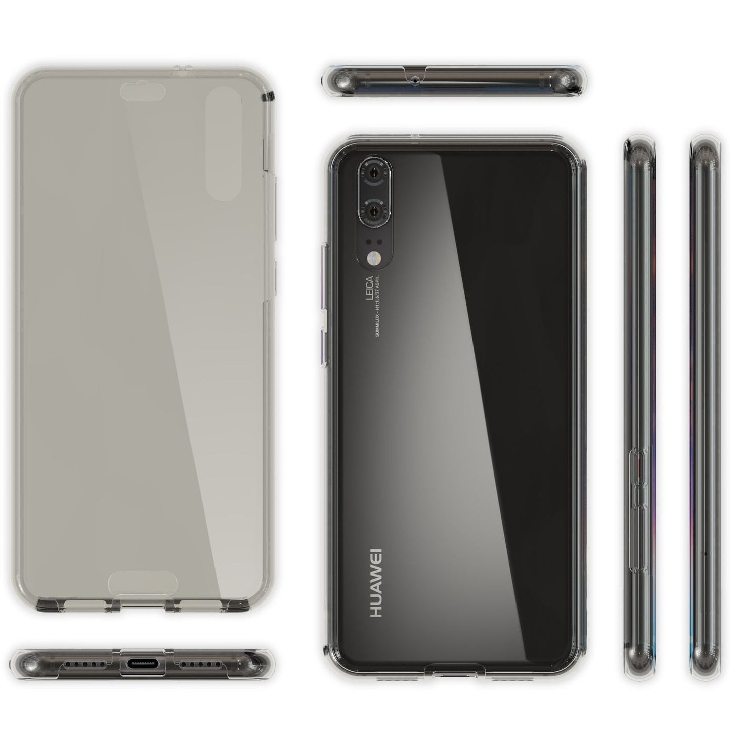 Huawei P20 360 gráðu símahulstur frá NALIA, heilhlífandi hulstur sem verndar allan hringinn