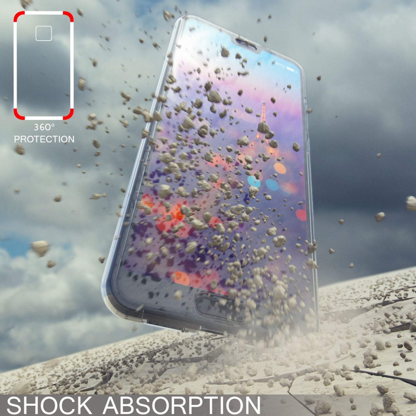 Huawei P20 360 gráðu símahulstur frá NALIA, heilhlífandi hulstur sem verndar allan hringinn