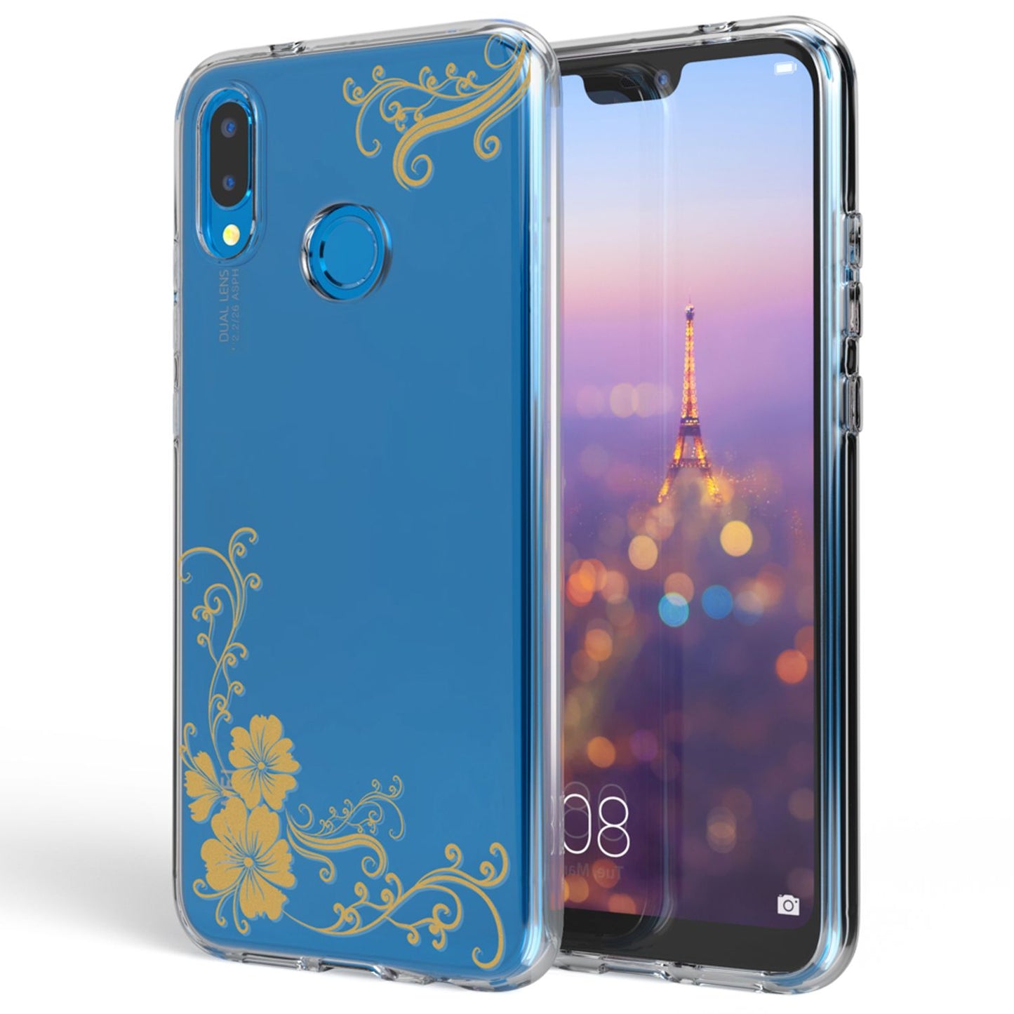 Huawei P20 Lite hulstur frá NALIA, þunnt sílikonhlífðarhulstur