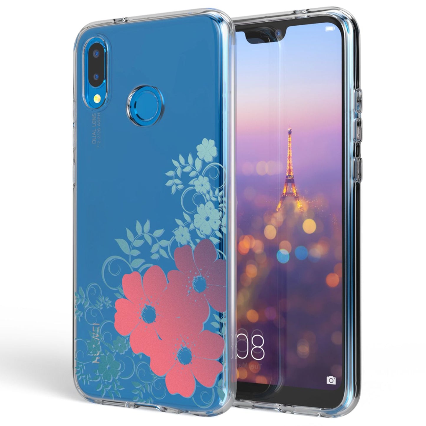 Huawei P20 Lite hulstur frá NALIA, þunnt sílikonhlífðarhulstur