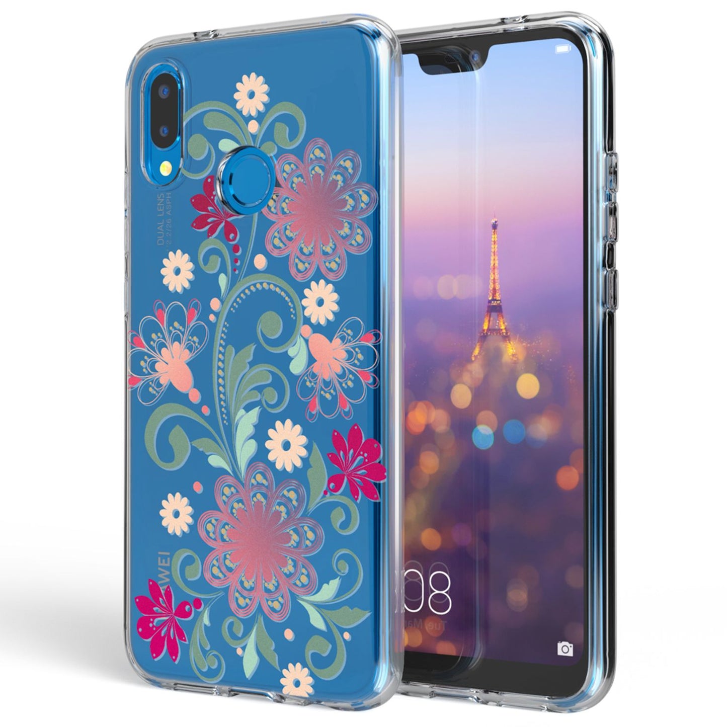 Huawei P20 Lite hulstur frá NALIA, þunnt sílikonhlífðarhulstur