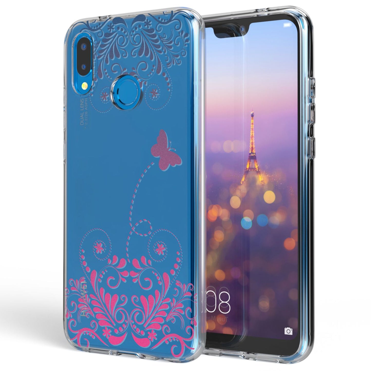 Huawei P20 Lite hulstur frá NALIA, þunnt sílikonhlífðarhulstur