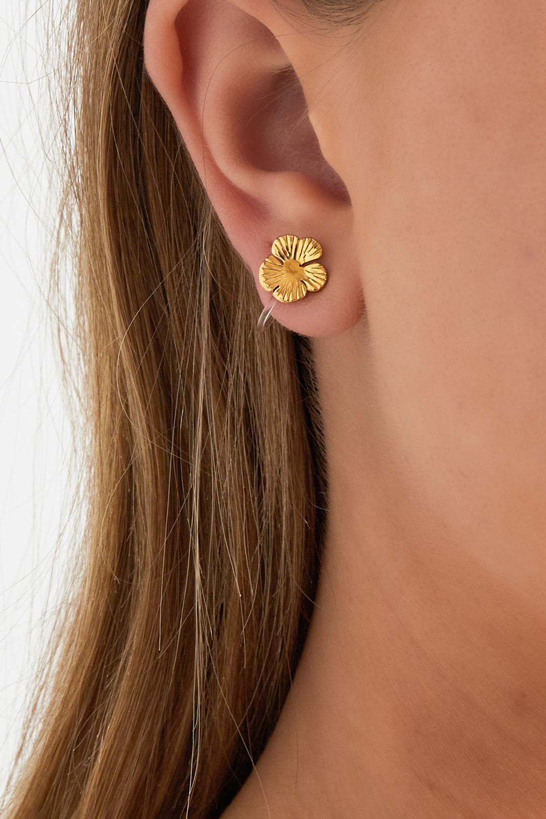 Blumen-Clip-Ohrringe