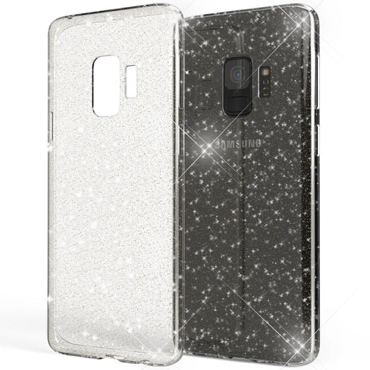 NALIA Glitter Phone Case for Samsung Galaxy S9, Glitter Silicone Case Cover