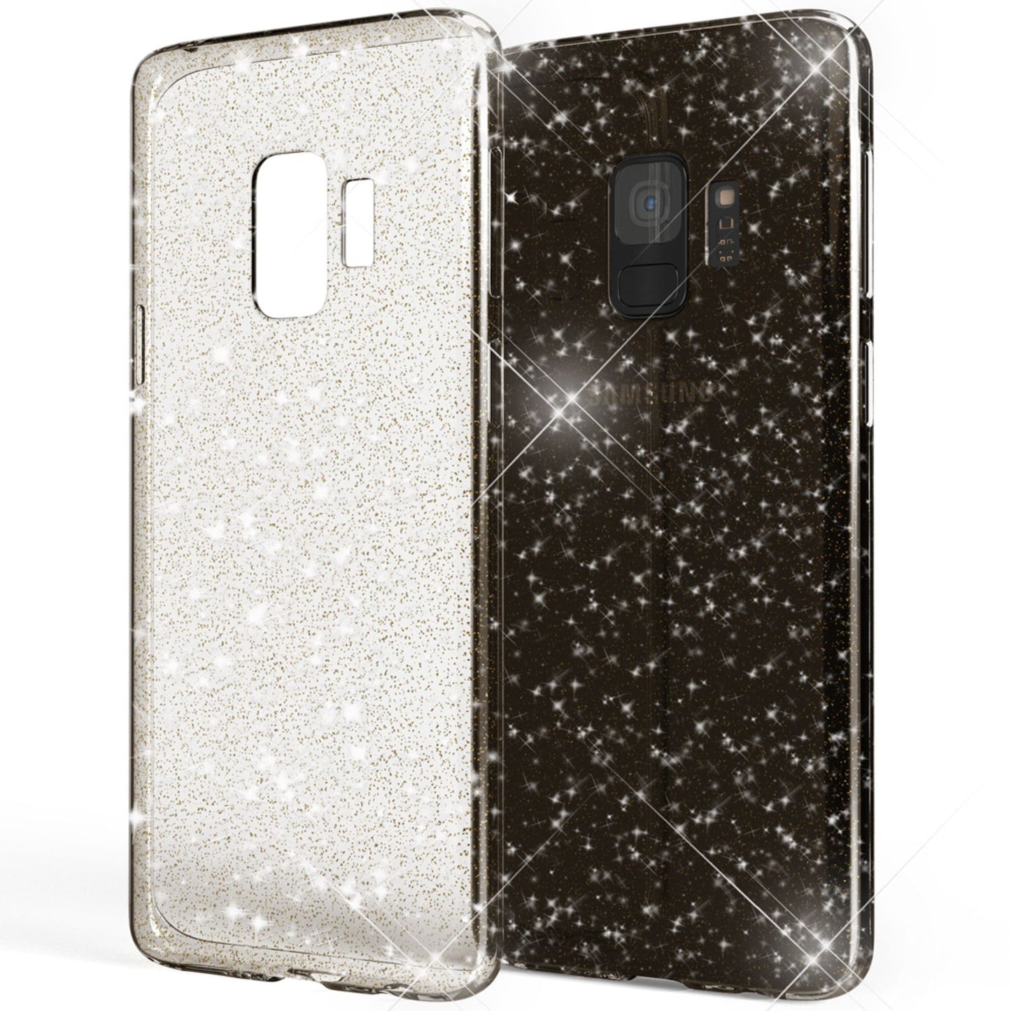 NALIA Glitter Phone Case for Samsung Galaxy S9, Glitter Silicone Case Cover
