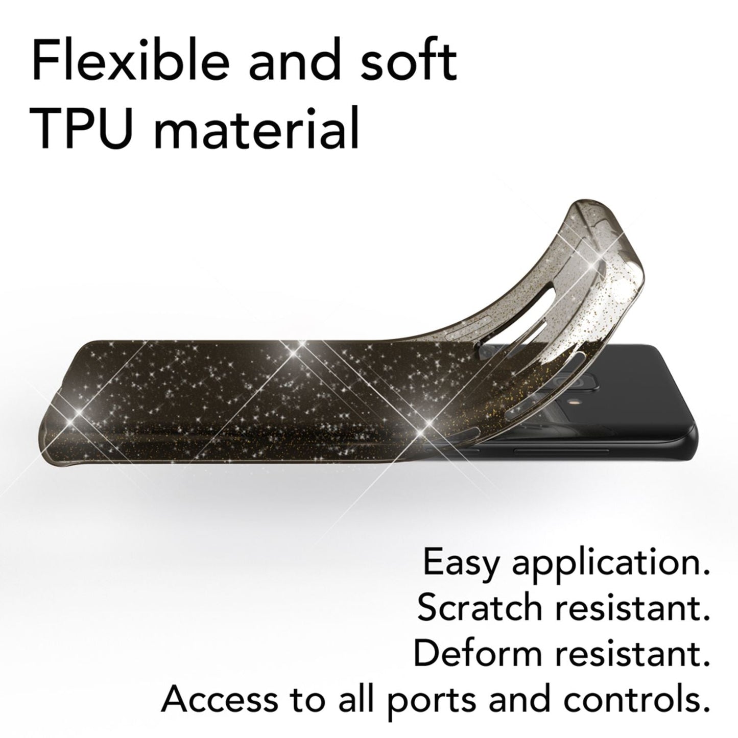 NALIA Glitter Phone Case for Samsung Galaxy S9, Glitter Silicone Case Cover