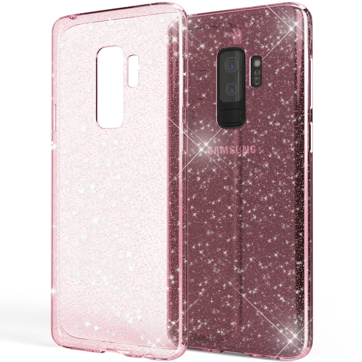NALIA Glitter Handy Hülle für Samsung Galaxy S9 Plus Glitzer Cover Silikon Case