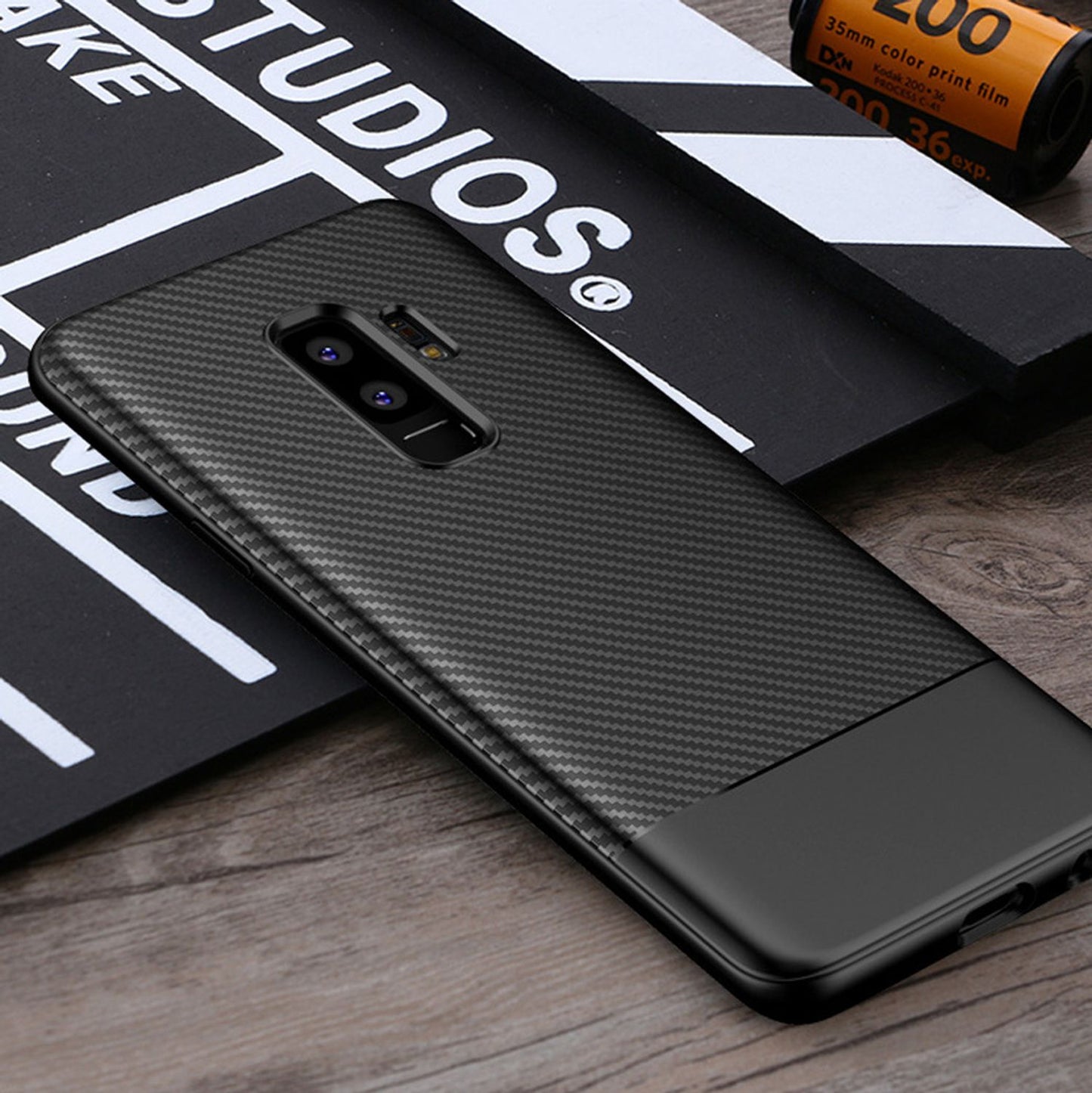 Samsung Galaxy S9 Plus símahulstur frá NALIA, sílikonhulstur með kolefnisútliti