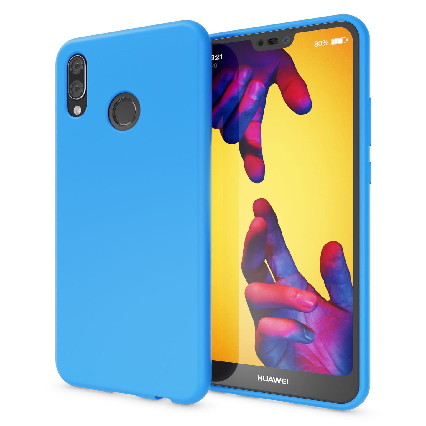 NALIA símahulstur fyrir Huawei P20 Lite, ofurþunnt TPU sílikon Neon hulstur