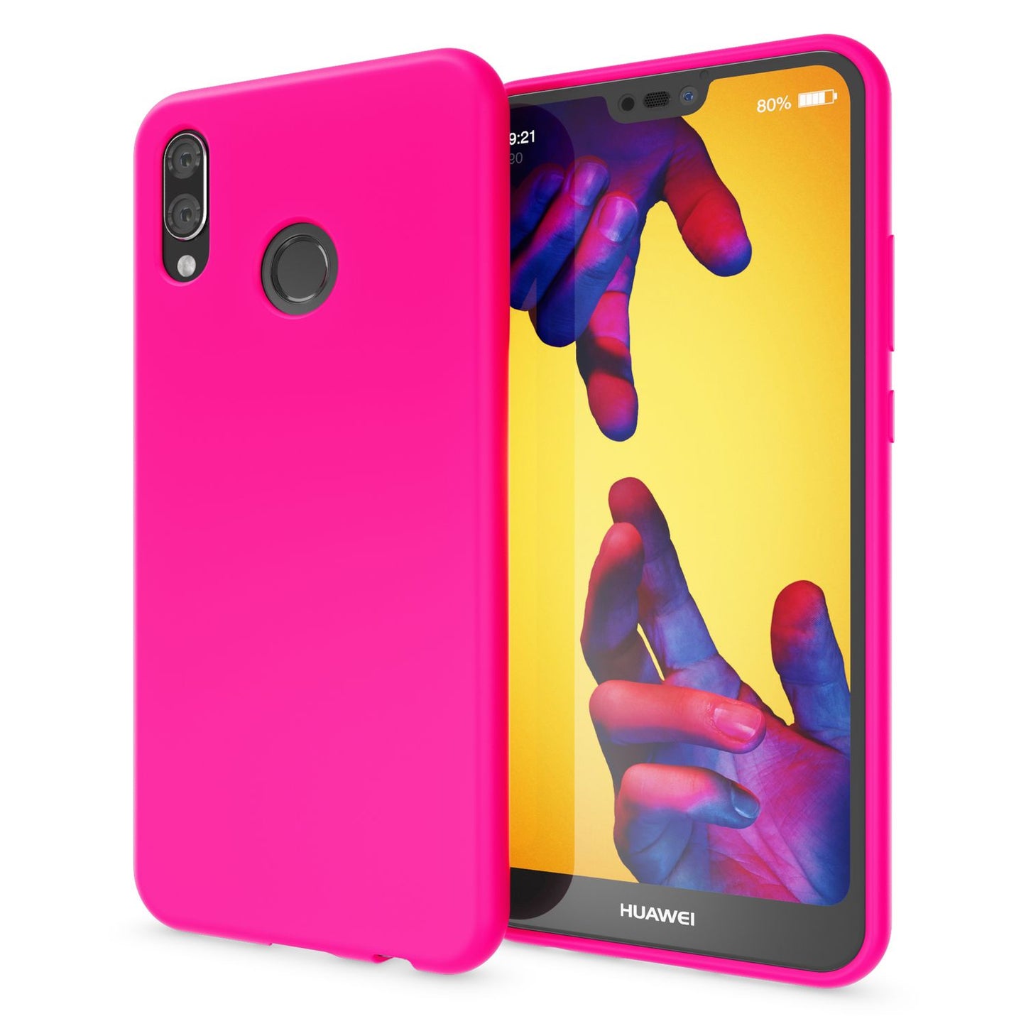 NALIA símahulstur fyrir Huawei P20 Lite, ofurþunnt TPU sílikon Neon hulstur