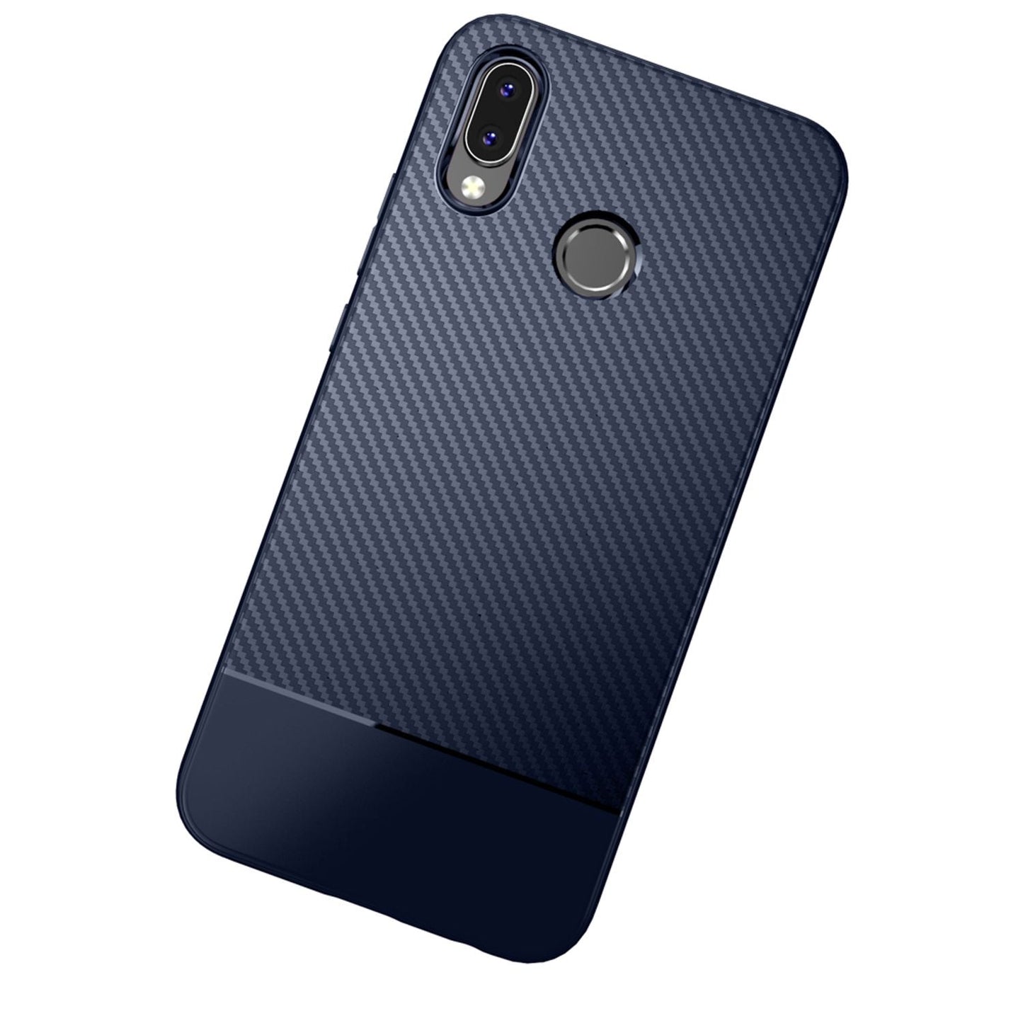 Huawei P20 Lite Phone Case by NALIA, Slim Soft Silicone Case, Thin Carbon Look