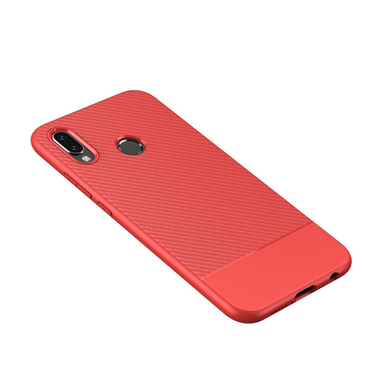 Huawei P20 Lite Phone Case by NALIA, Slim Soft Silicone Case, Thin Carbon Look