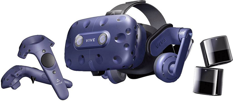 B-stock HTC Vive Pro Blue Virtual Reality Glasses including motion sensors. See text/photo.