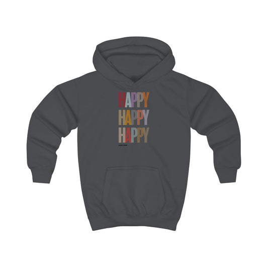 Kids Hoodie von baddel daddel – "Happy" Motiv für Alltagsfreude