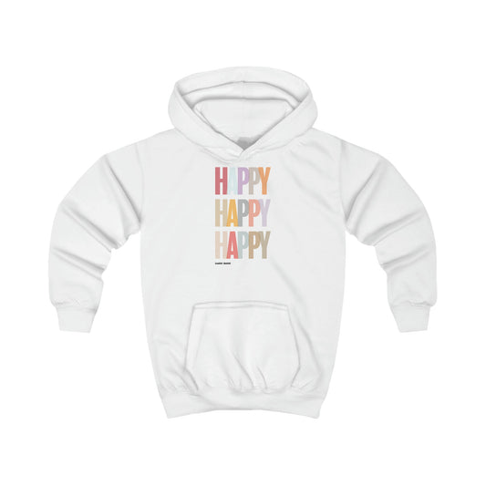 Kids Hoodie von baddel daddel – "Happy" Motiv für Alltagsfreude