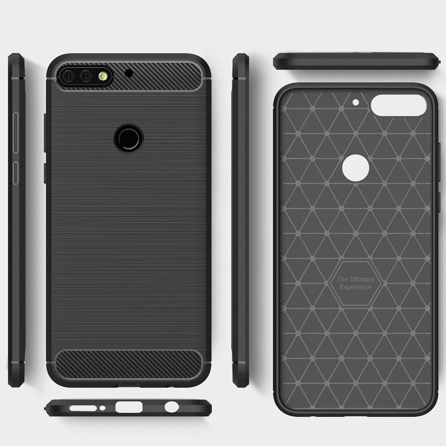 NALIA Hülle Handyhülle für Huawei Y7 (2018), Slim Silikon Case Schutz Cover Etui