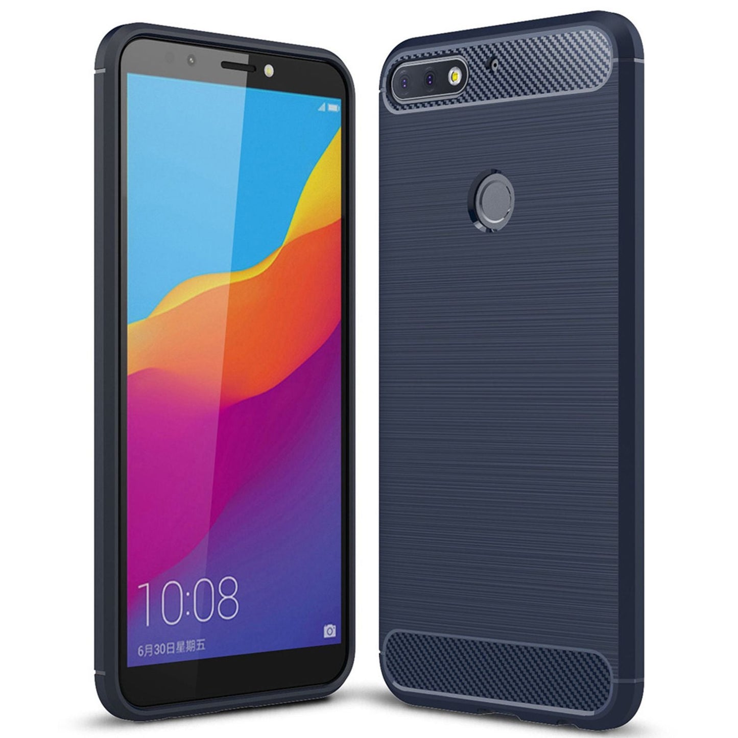 NALIA Hülle Handyhülle für Huawei Y7 (2018), Slim Silikon Case Schutz Cover Etui